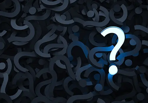 shiny question mark