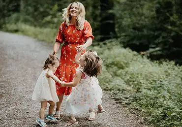 mother with her children