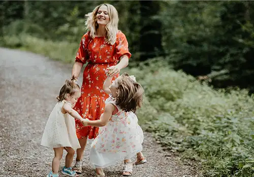 photo of mother with children